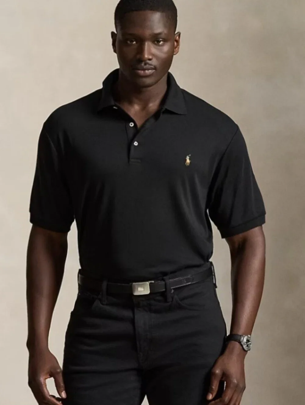 US Polo Assn Shirt Mens 2XL Black Luxury Feel Short Sleeve Logo Polo Cotton Big